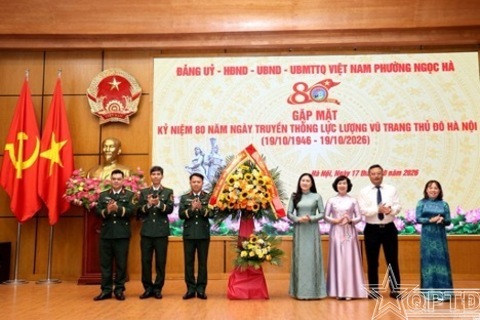 Phường Ngọc Hà tri ân các thế hệ cán bộ, chiến sĩ Lực lượng vũ trang Thủ đô