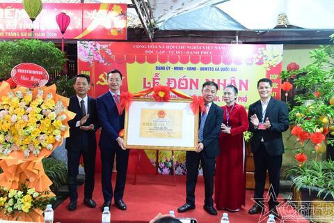 Xã Quốc Oai: Đón nhận Bằng xếp hạng Di tích cấp Thành phố đình Sài Khê