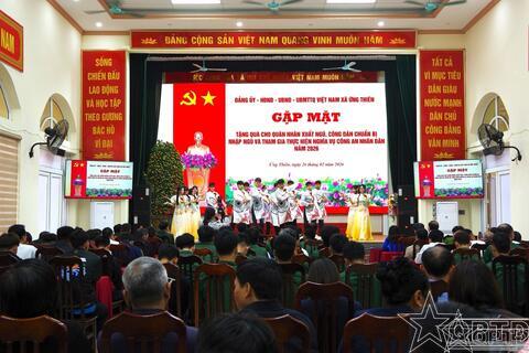 Thanh niên xã Ứng Thiên sẵn sàng lên đường nhập ngũ