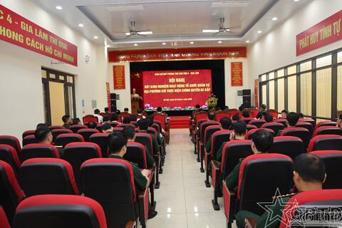 Rút kinh nghiệm hoạt động tổ chức quân sự địa phương khi thực hiện chính quyền địa phương 2 cấp