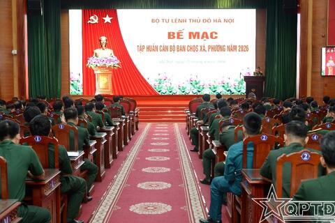 Bế mạc tập huấn cán bộ Ban CHQS xã, phường năm 2026