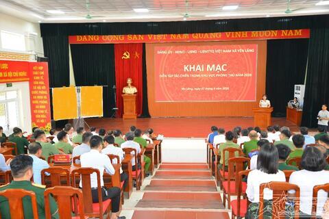 Xã Yên Lãng: Diễn tập tác chiến trong khu vực phòng thủ năm 2026