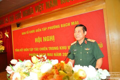 Phường Bạch Mai tổng kết diễn tập tác chiến trong khu vực phòng thủ năm 2026