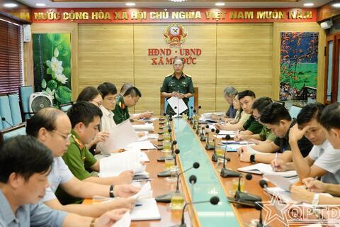 Kiểm tra công tác phòng thủ dân sự trên địa bàn xã Mỹ Đức