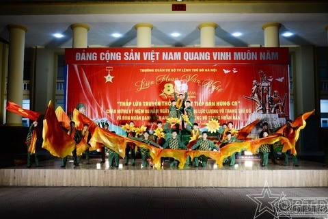 Trường Quân sự: Liên hoan văn nghệ chào mừng 80 năm Ngày truyền thống LLVT Thủ đô